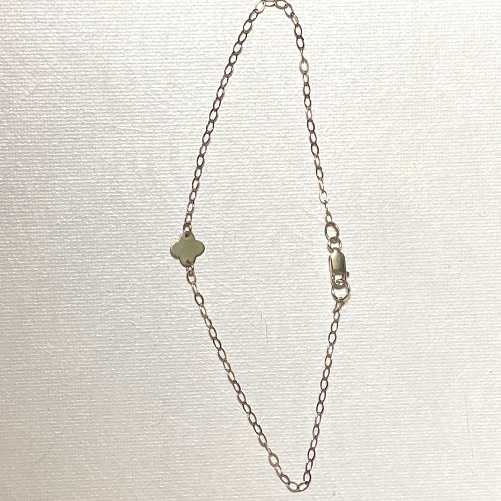 Sterling silver ankle bracelet size 10